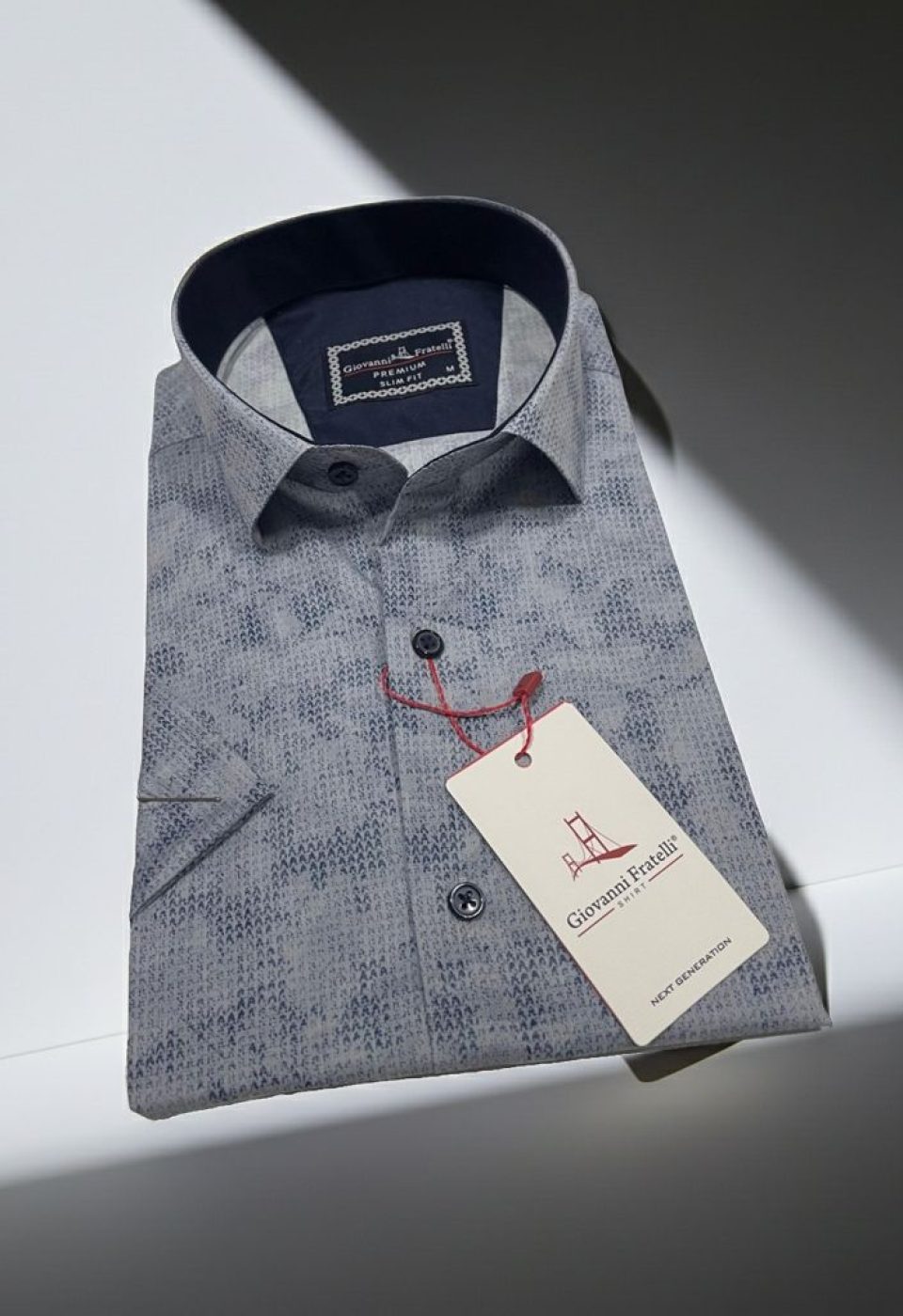 Slim Fit Kısa Kol Desenli Sıcak Baskı Erkek Gömlek 3GMK321150004 Slim Fit Kısa Kol Desenli Sıcak Baskı Erkek Gömlek 3GMK321150004