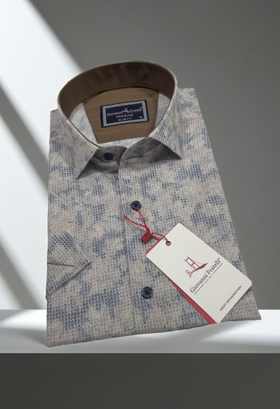 Slim Fit Kısa Kol Desenli Sıcak Baskı Erkek Gömlek 3GMK321150005 Slim Fit Kısa Kol Desenli Sıcak Baskı Erkek Gömlek 3GMK321150005