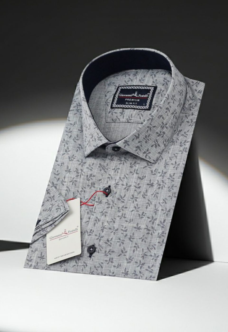 Slim Fit Kısa Kol Desenli Erkek Gömlek 3GMK311151004