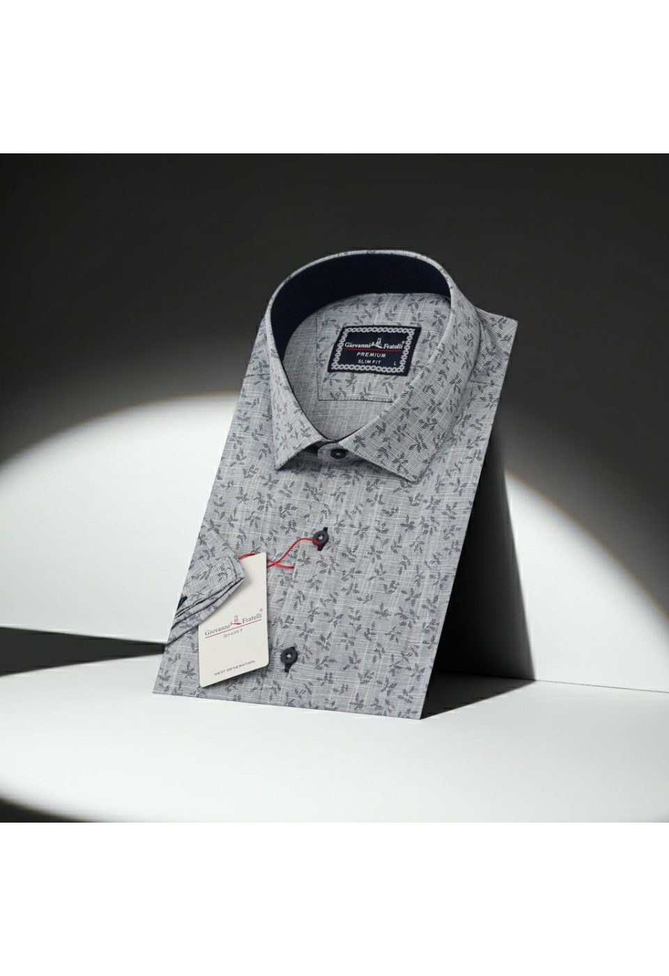 Slim Fit Kısa Kol Desenli Erkek Gömlek 3GMK311151004 - Giovanni Fratelli