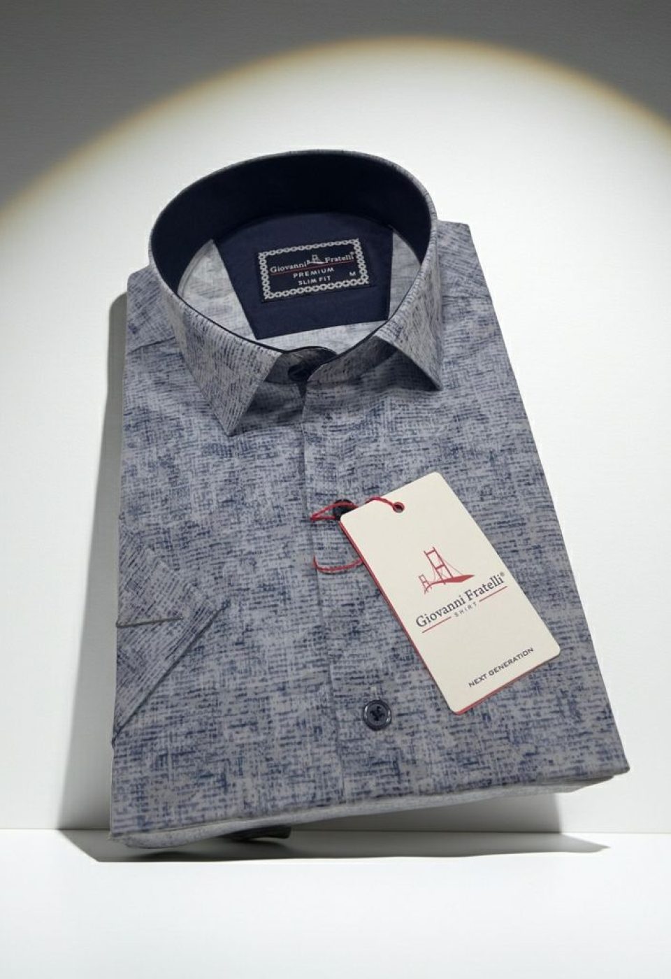 Slim Fit Kısa Kol Desenli Sıcak Baskı Erkek Gömlek 3GMK321152002 Slim Fit Kısa Kol Desenli Sıcak Baskı Erkek Gömlek 3GMK321152002