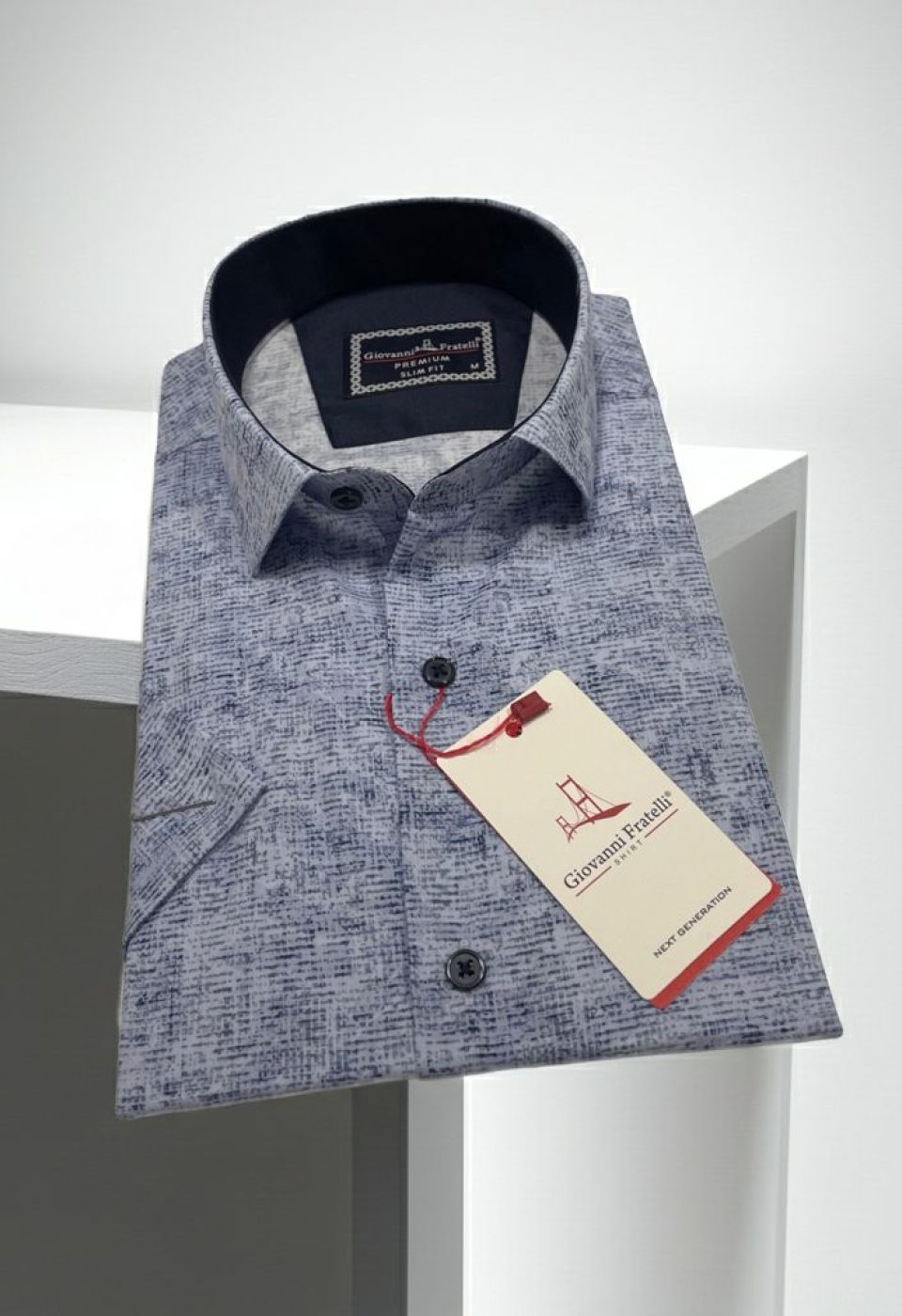 Slim Fit Kısa Kol Desenli Sıcak Baskı Erkek Gömlek 3GMK321152003 Slim Fit Kısa Kol Desenli Sıcak Baskı Erkek Gömlek 3GMK321152003