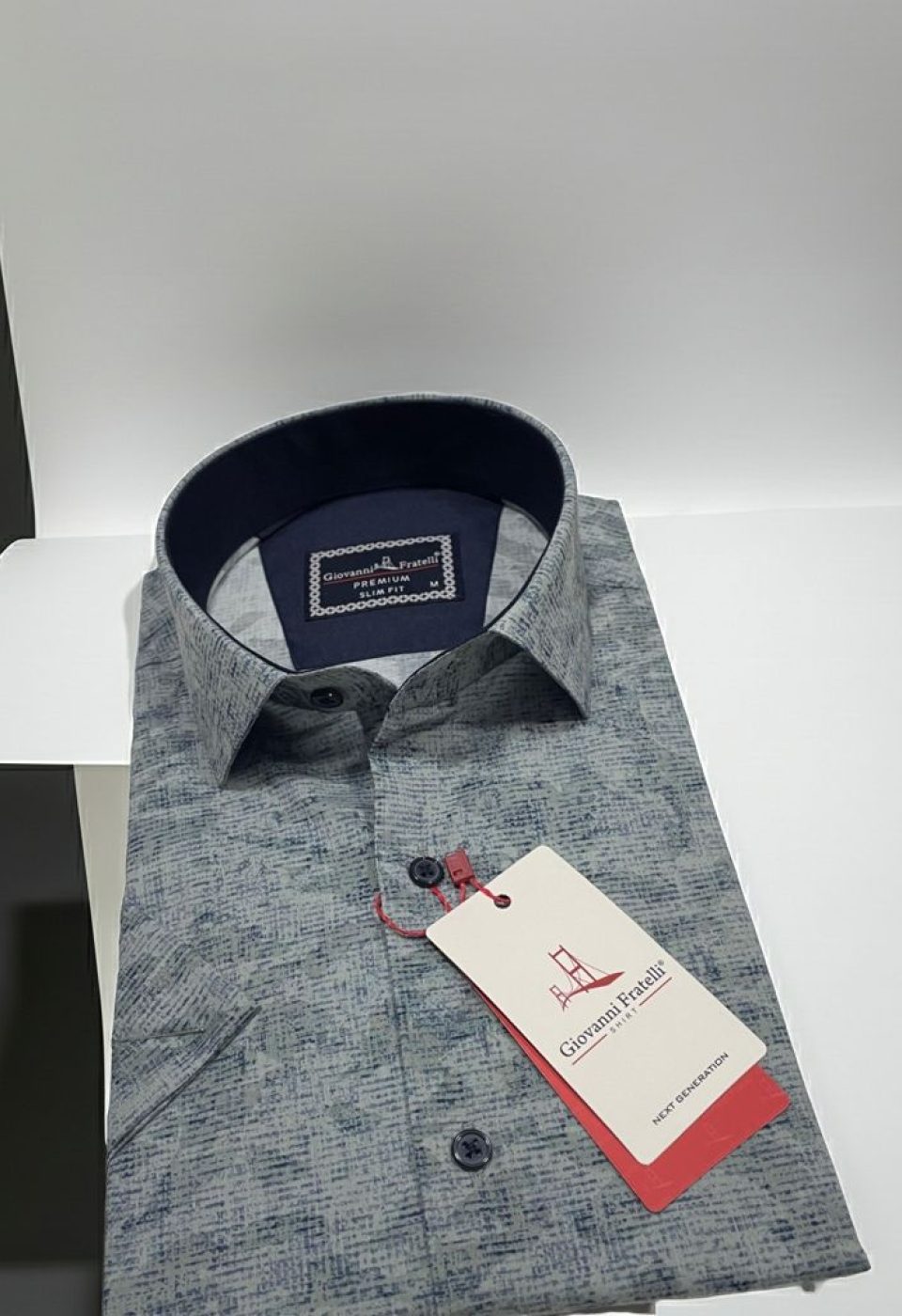 Slim Fit Kısa Kol Desenli Sıcak Baskı Erkek Gömlek 3GMK321152004 Slim Fit Kısa Kol Desenli Sıcak Baskı Erkek Gömlek 3GMK321152004