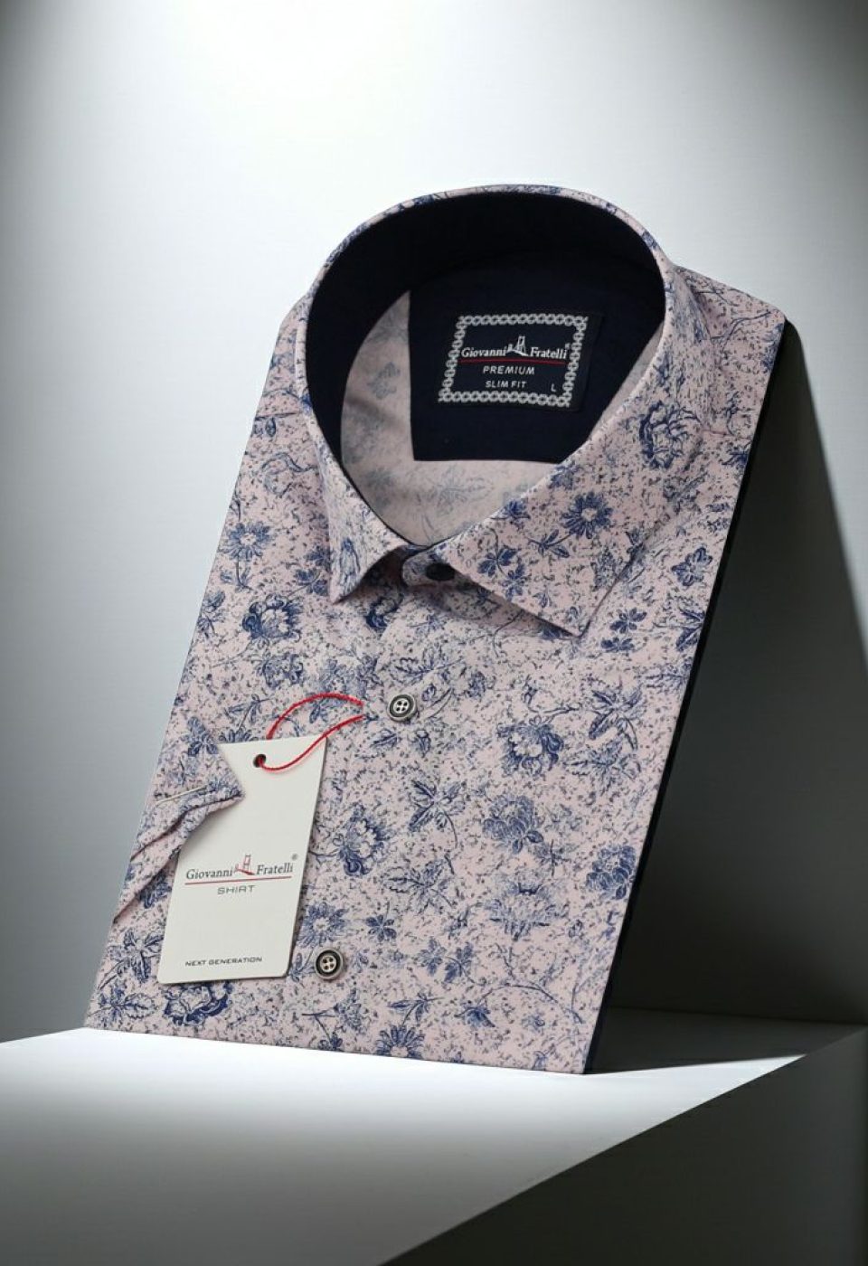 Slim Fit Kısa Kol Desenli Erkek Gömlek 3GMK311153004