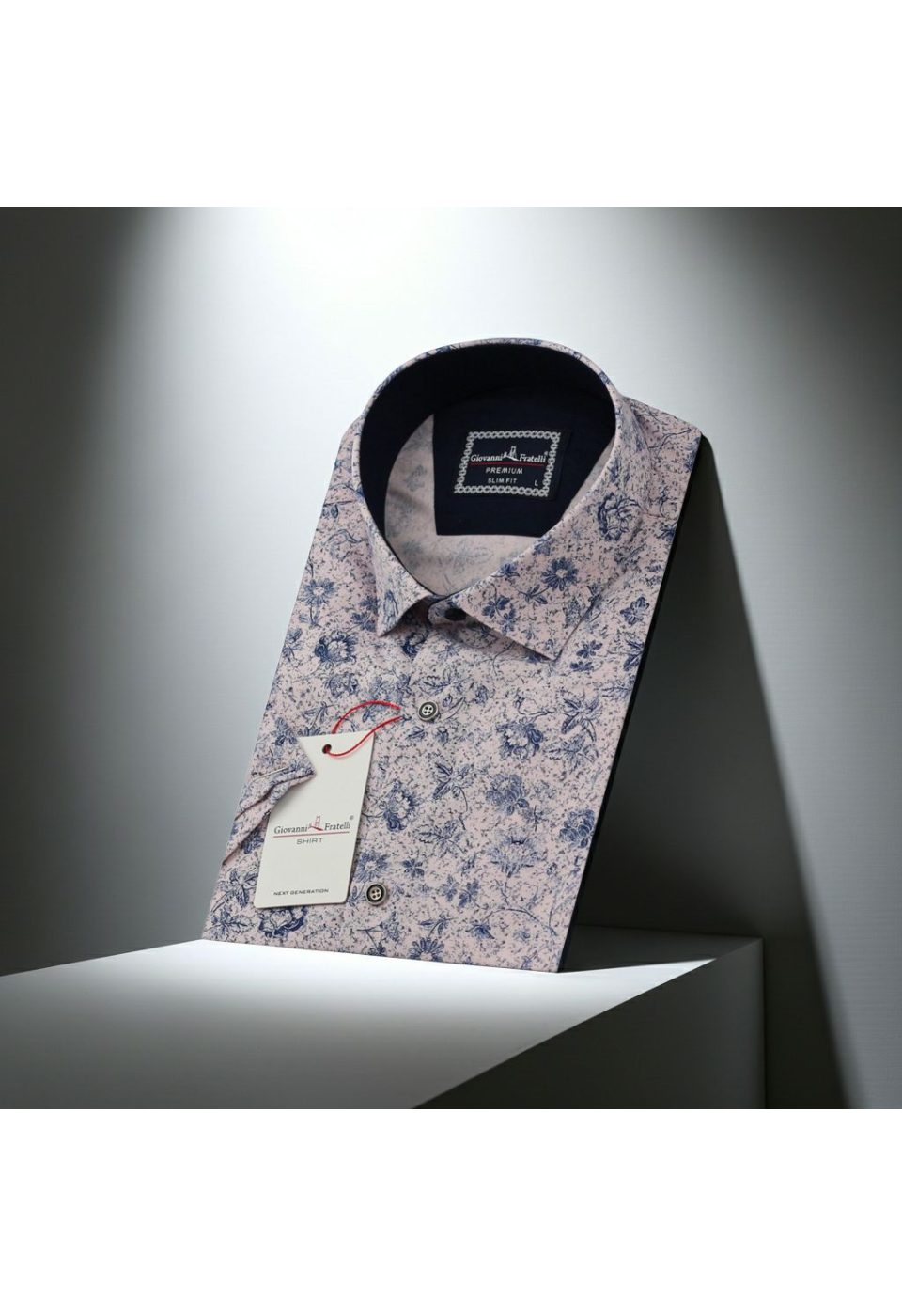 Slim Fit Kısa Kol Desenli Erkek Gömlek 3GMK311153004 - Giovanni Fratelli