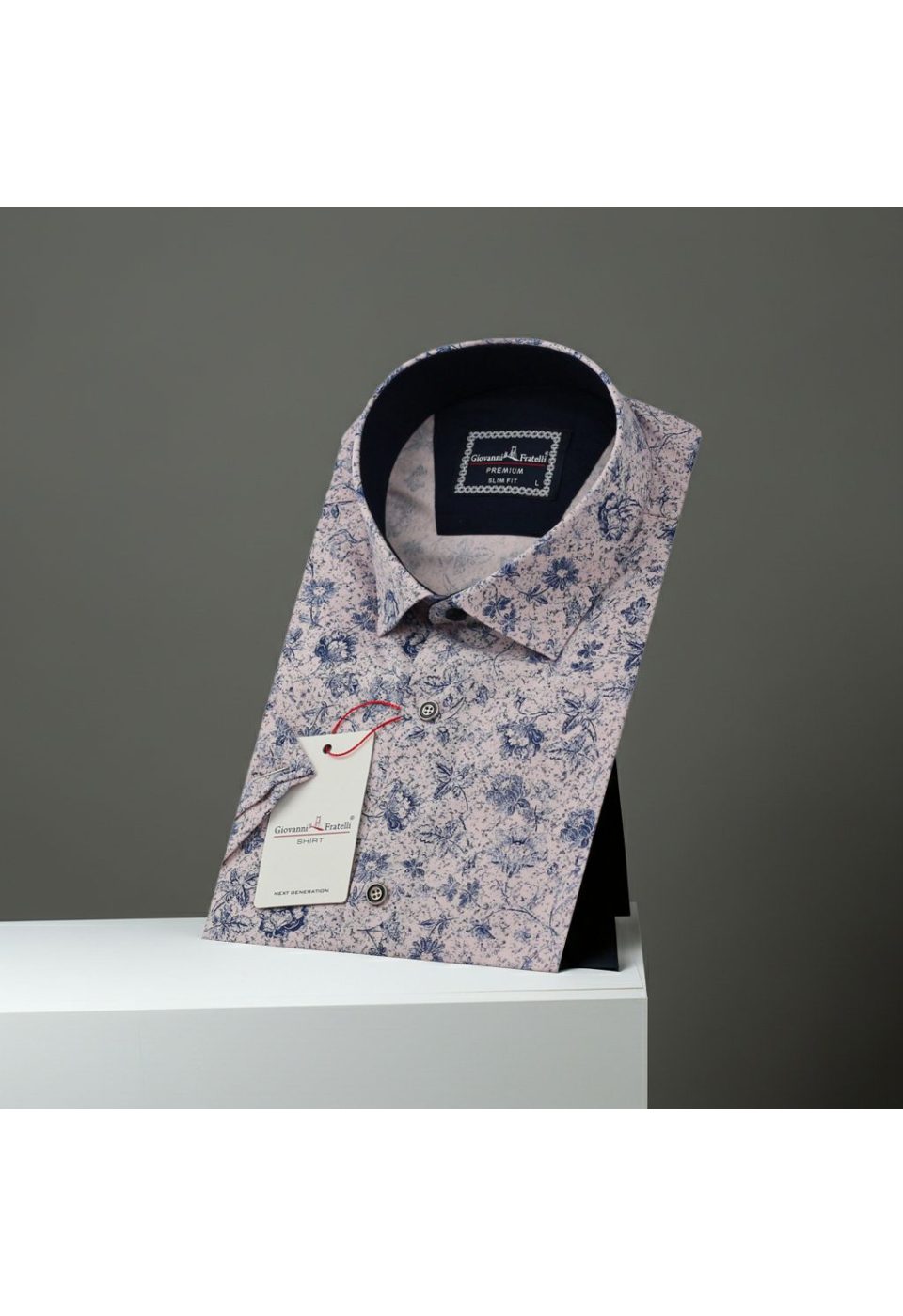 Slim Fit Kısa Kol Desenli Erkek Gömlek 3GMK311153004 - Giovanni Fratelli