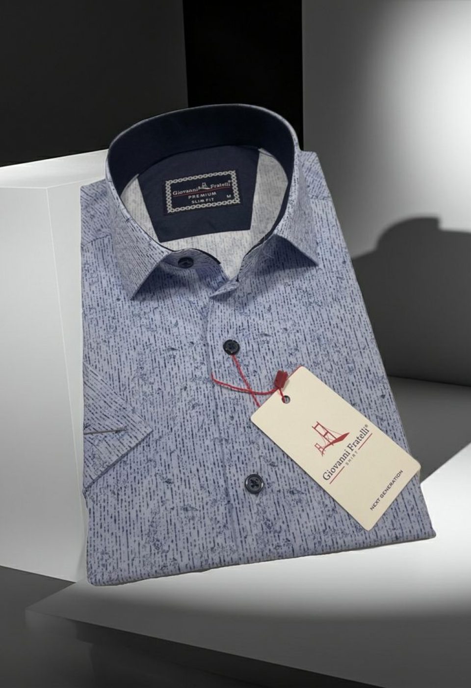 Slim Fit Kısa Kol Desenli Sıcak Baskı Erkek Gömlek 3GMK321154003 Slim Fit Kısa Kol Desenli Sıcak Baskı Erkek Gömlek 3GMK321154003