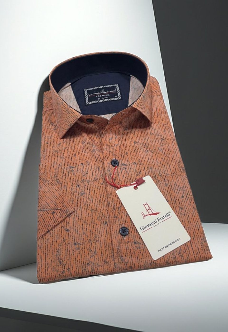Slim Fit Kısa Kol Desenli Sıcak Baskı Erkek Gömlek 3GMK321154005 Slim Fit Kısa Kol Desenli Sıcak Baskı Erkek Gömlek 3GMK321154005
