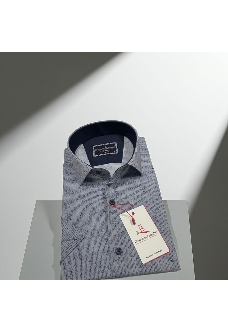 Slim Fit Kısa Kol Desenli Sıcak Baskı Erkek Gömlek 3GMK321154006 - Giovanni Fratelli