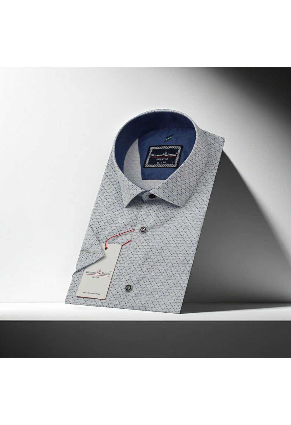 1158 CR K MANGO 004 Slim Fit Kısa Kol Desenli Erkek Gömlek 3GMK311158004 - Giovanni Fratelli