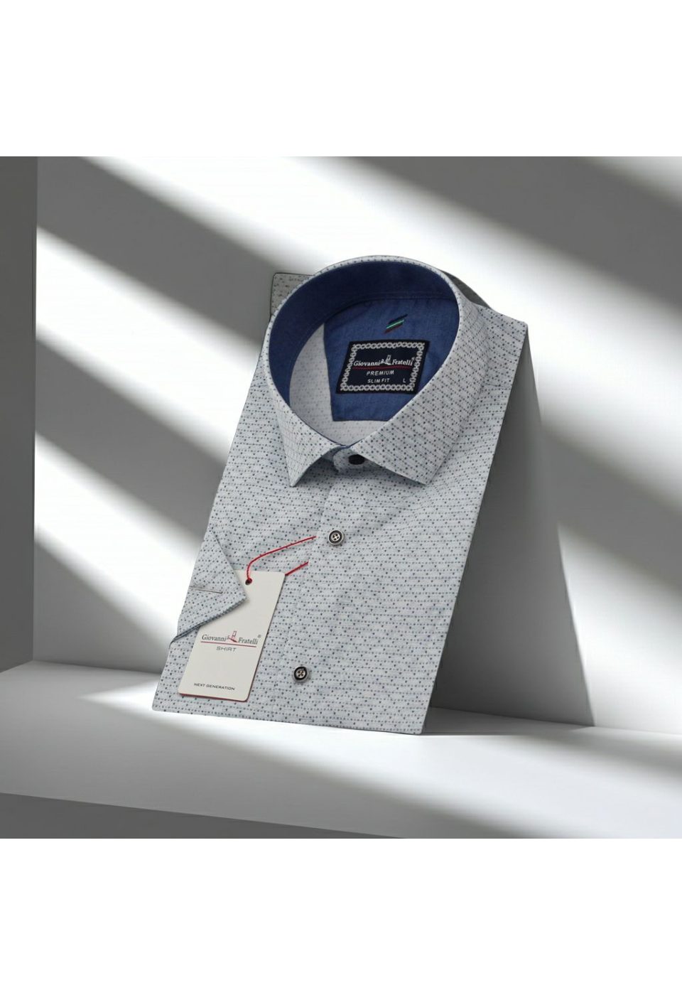 1158 CR K MANGO 004 Slim Fit Kısa Kol Desenli Erkek Gömlek 3GMK311158004 - Giovanni Fratelli