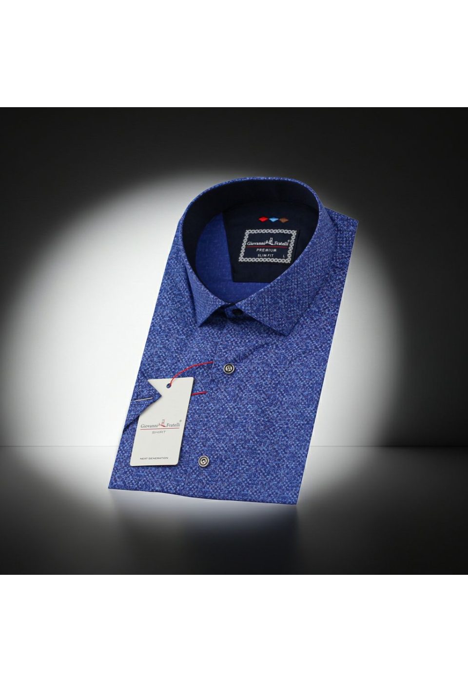 Slim Fit Kısa Kol Desenli Erkek Gömlek 3GMK311163003 - Giovanni Fratelli