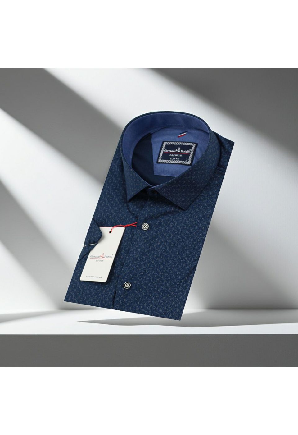 Slim Fit Kısa Kol Desenli Erkek Gömlek 3GMK311164006 - Giovanni Fratelli