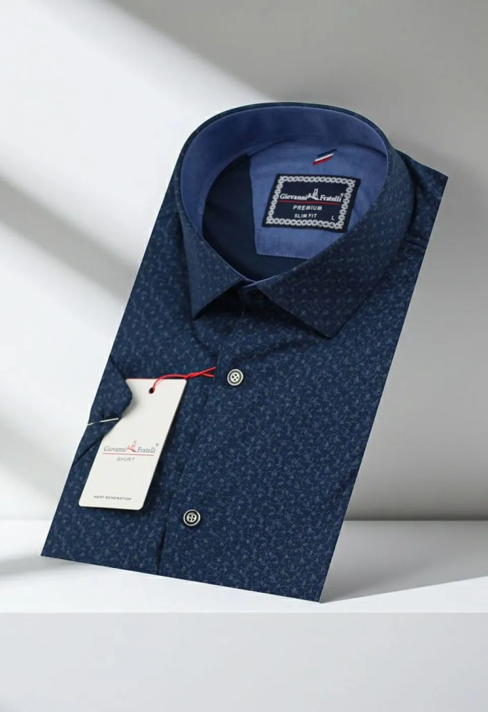 Slim Fit Kısa Kol Desenli Erkek Gömlek 3GMK311164006