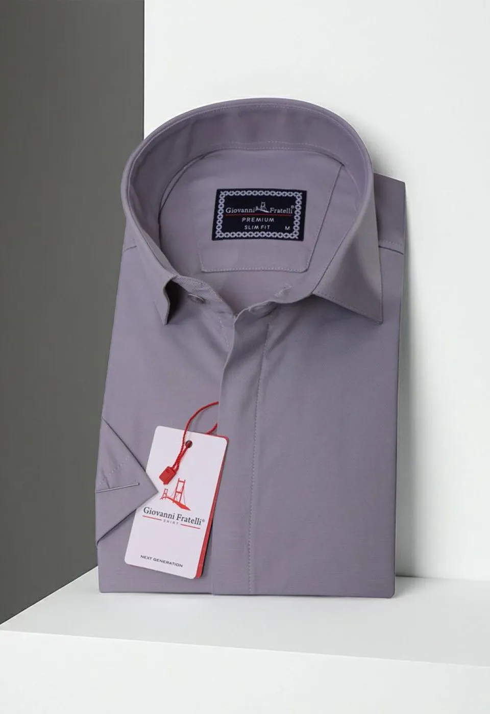 Slim Fit Kısa Kol Düz Renk Oxford Erkek Gömlek 3GMK311169011