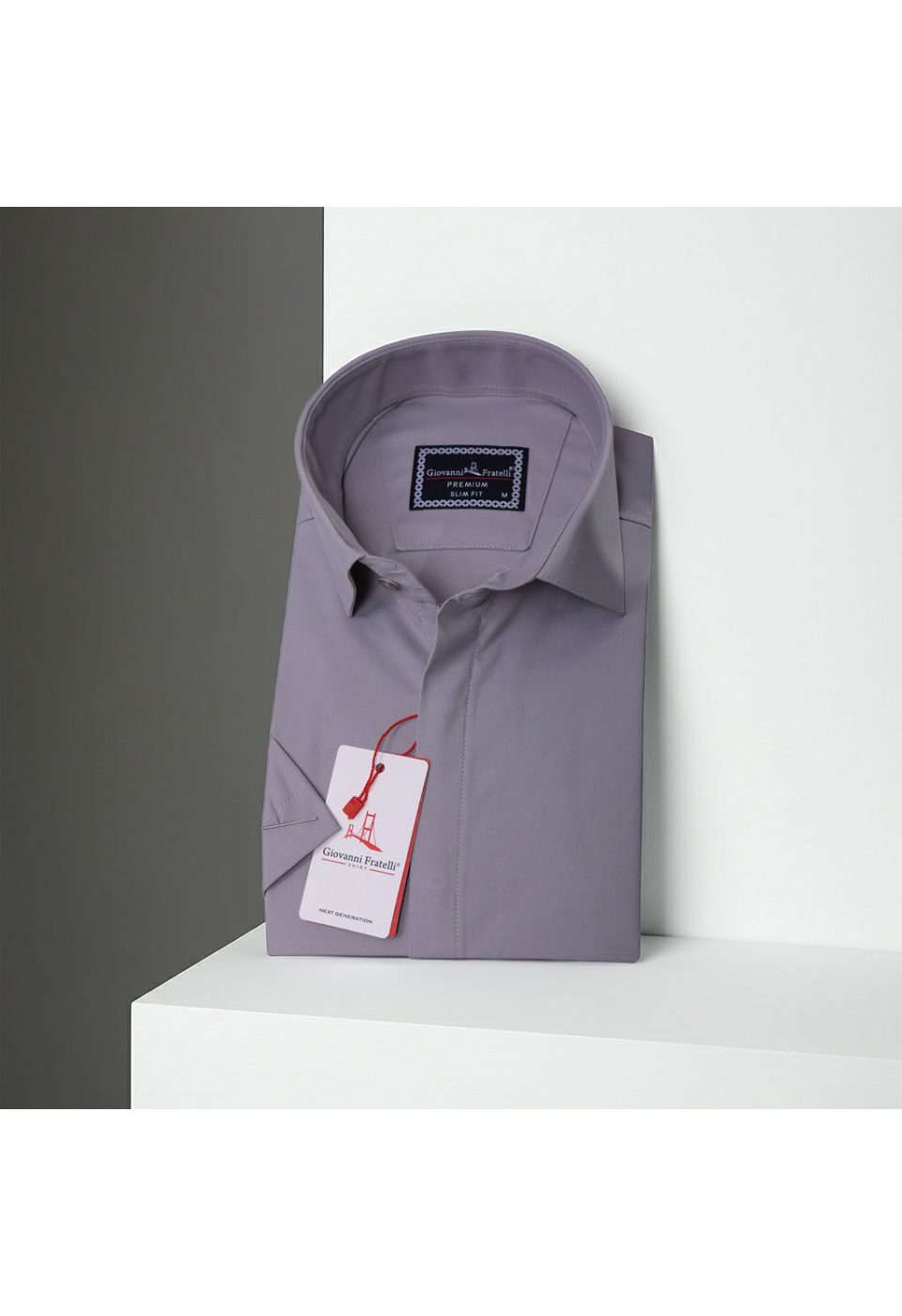 Slim Fit Kısa Kol Düz Renk Oxford Erkek Gömlek 3GMK311169011 - Giovanni Fratelli