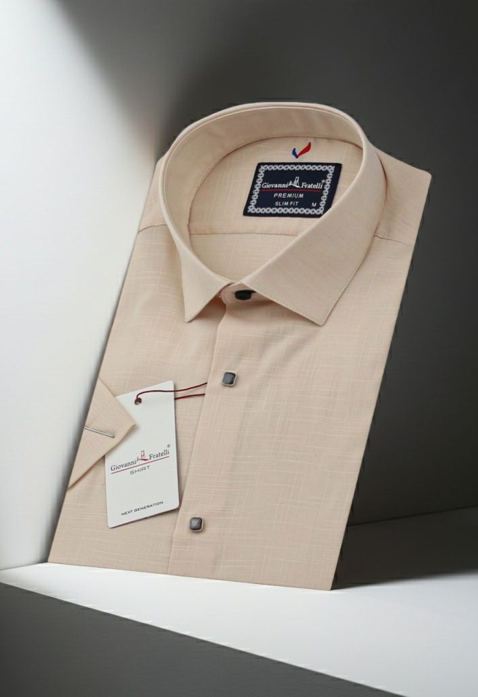Slim Fit Kısa Kol Düz Renk Erkek Gömlek 3GMK311171003