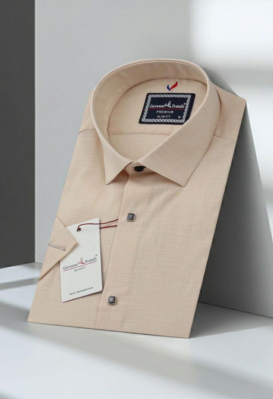 Slim Fit Kısa Kol Düz Renk Erkek Gömlek 3GMK311171003