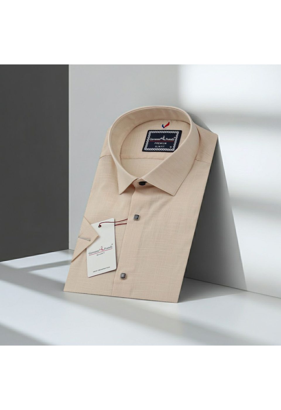 Slim Fit Kısa Kol Düz Renk Erkek Gömlek 3GMK311171003 - Giovanni Fratelli