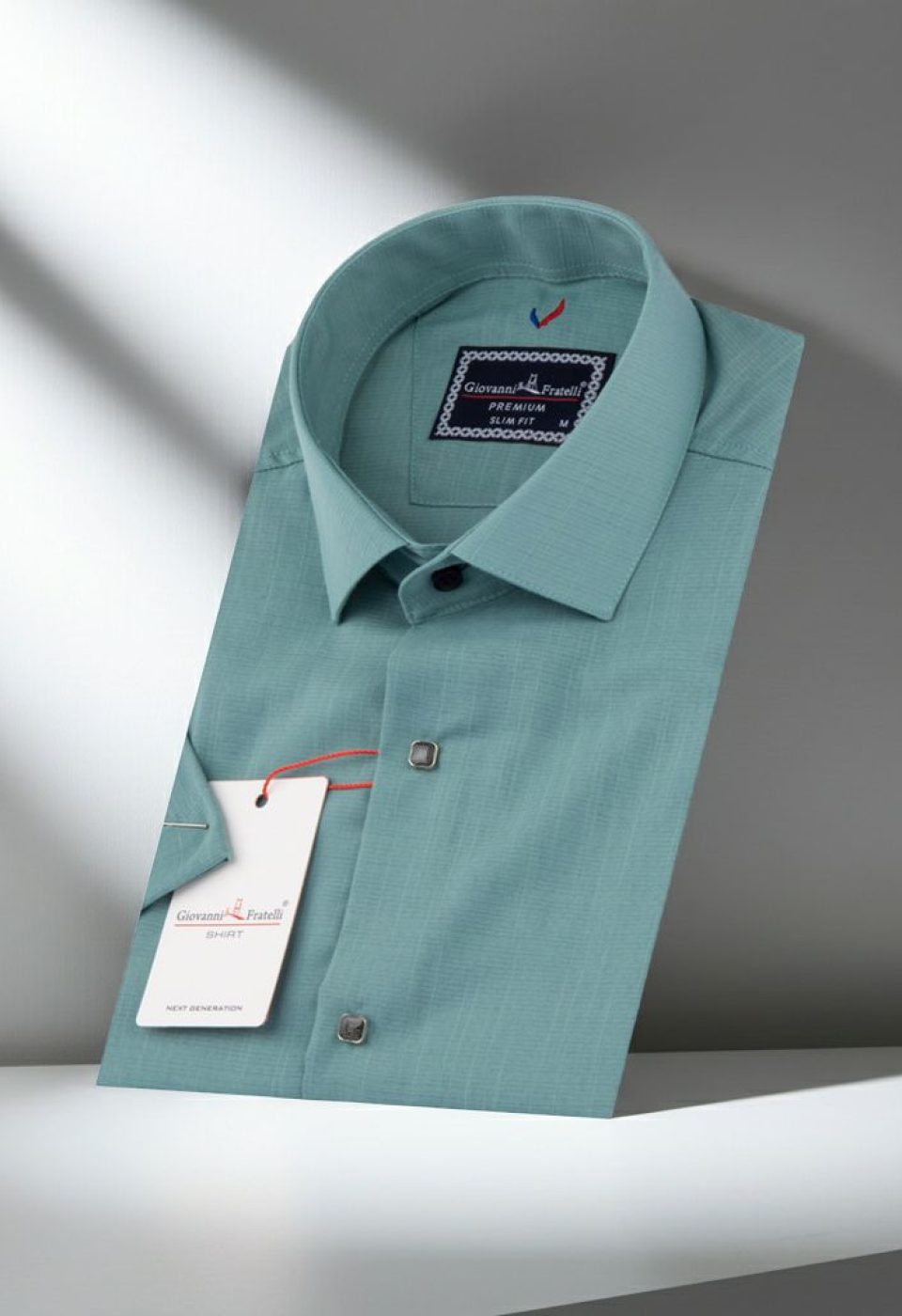 Slim Fit Kısa Kol Düz Renk Erkek Gömlek 3GMK311171004