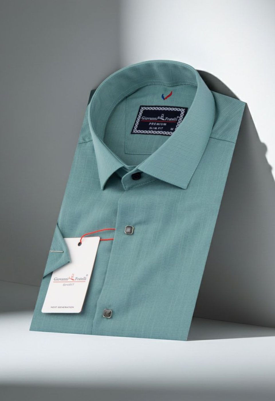 Slim Fit Kısa Kol Düz Renk Erkek Gömlek 3GMK311171004