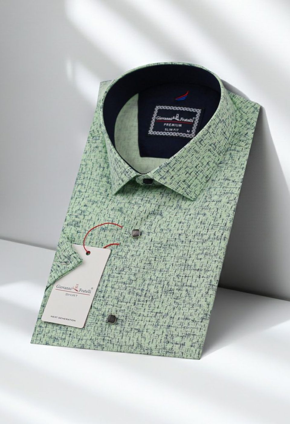 Slim Fit Kısa Kol Düz Renk Erkek Gömlek 3GMK311176005