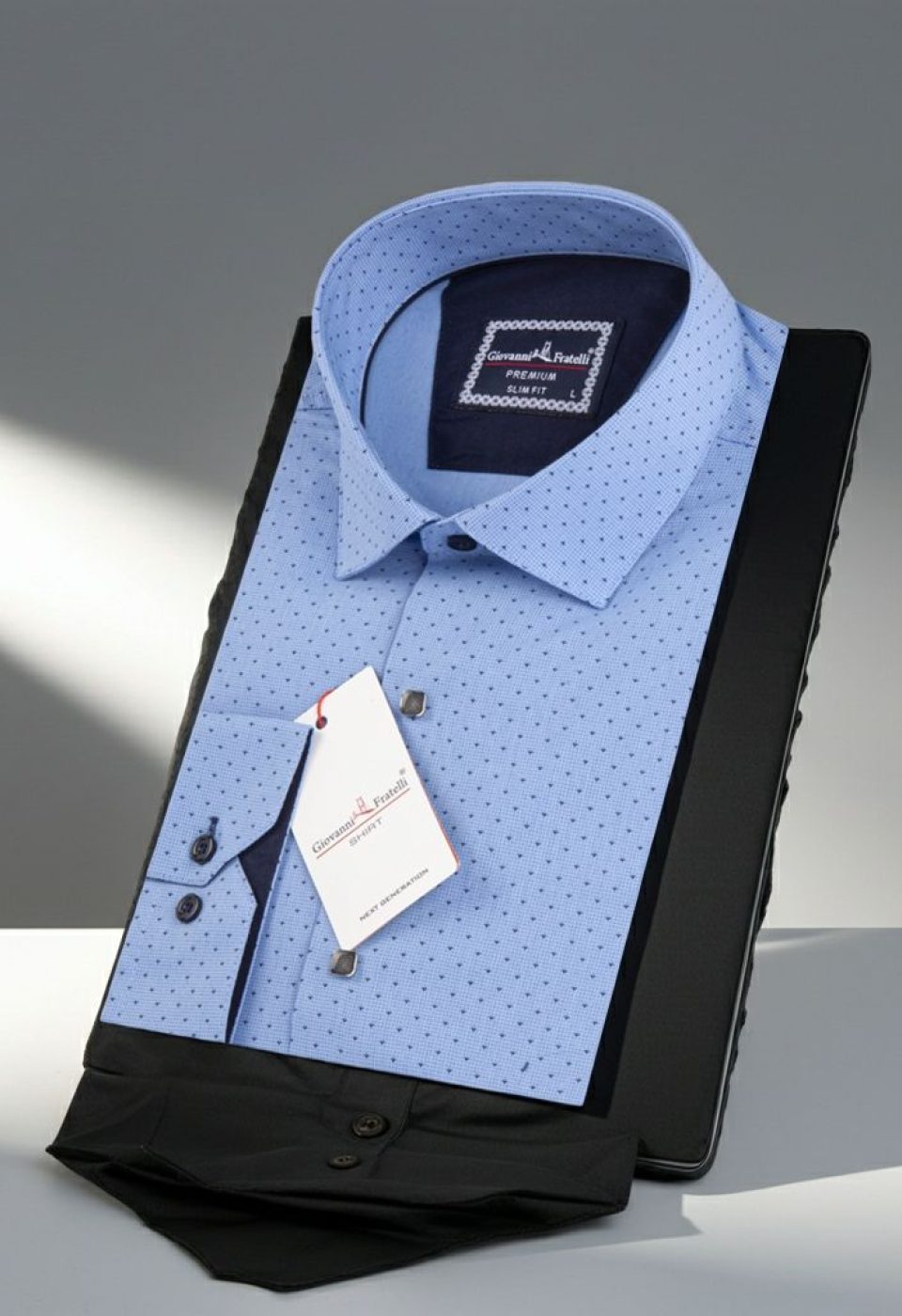 Slim Fit Uzun Kol Desenli Erkek Gömlek 3GMK321177005