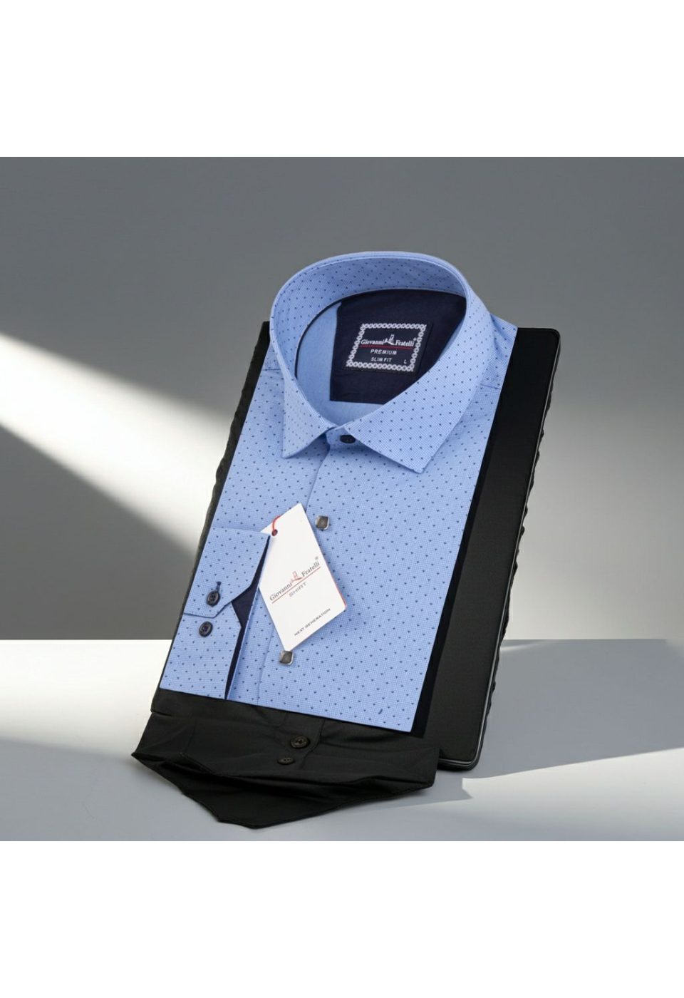 Slim Fit Uzun Kol Desenli Erkek Gömlek 3GMK321177005 - Giovanni Fratelli