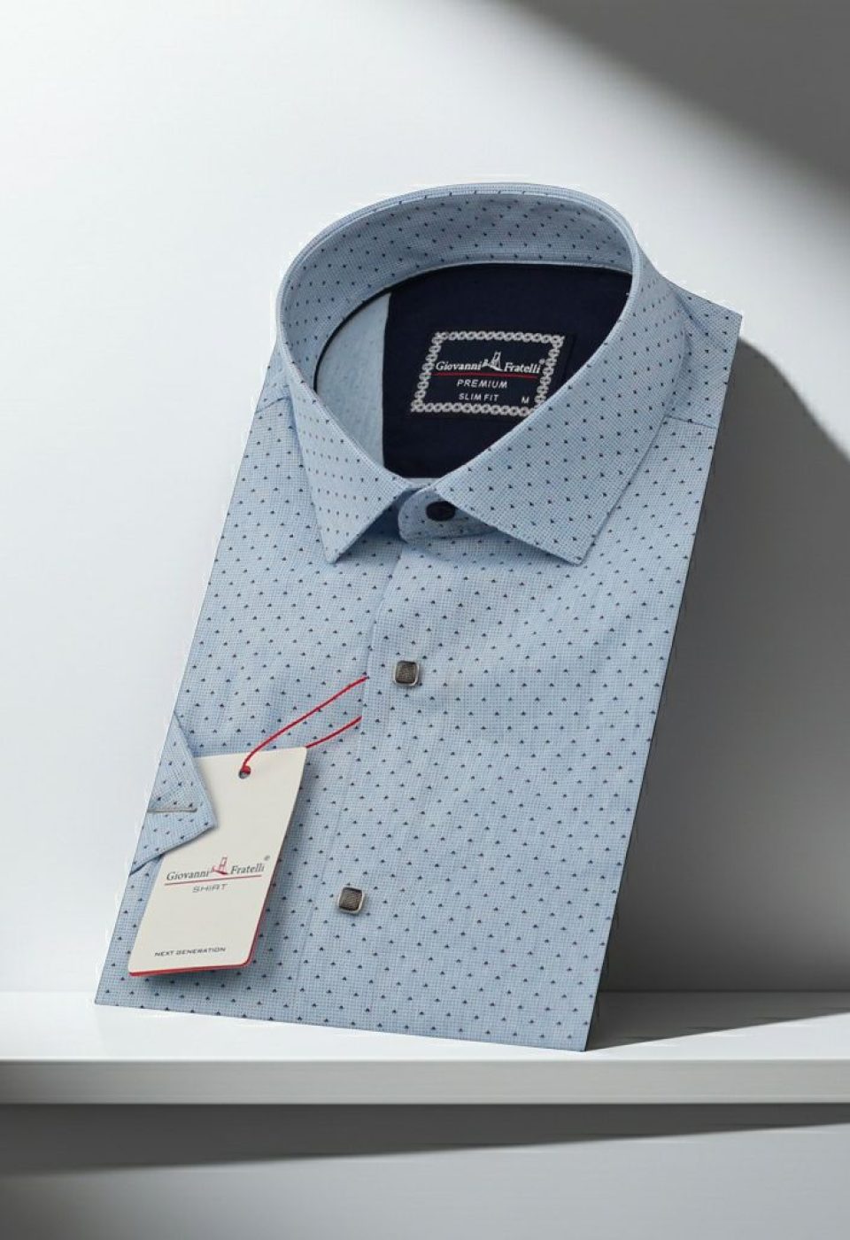 Slim Fit Kısa Kol Desenli Erkek Gömlek 3GMK311177002
