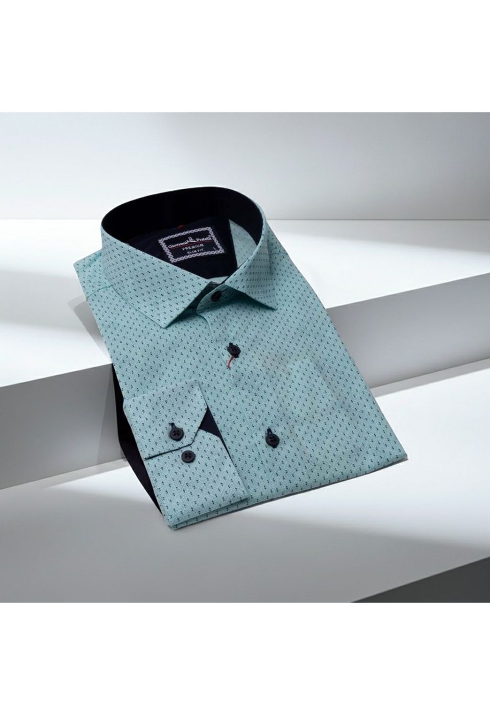 Slim Fit Uzun Kol Desenli Erkek Gömlek 3GMK321178007 - Giovanni Fratelli