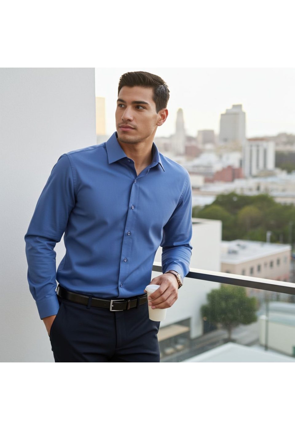 1171 CR OXFORD 004 Slim Fit Uzun Kol Düz Renk Oxford Erkek Gömlek 3GMK321171004 - Giovanni Fratelli