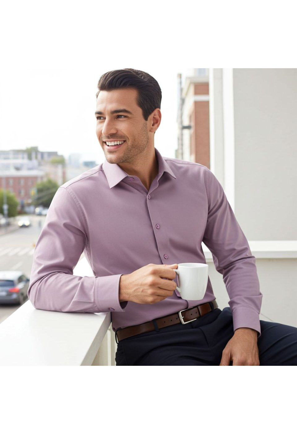 Slim Fit Uzun Kol Düz Renk Oxford Erkek Gömlek 3GMK321171010 - Giovanni Fratelli
