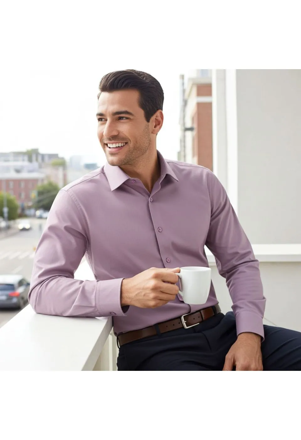 Slim Fit Uzun Kol Düz Renk Oxford Erkek Gömlek 3GMK321171010 - Giovanni Fratelli