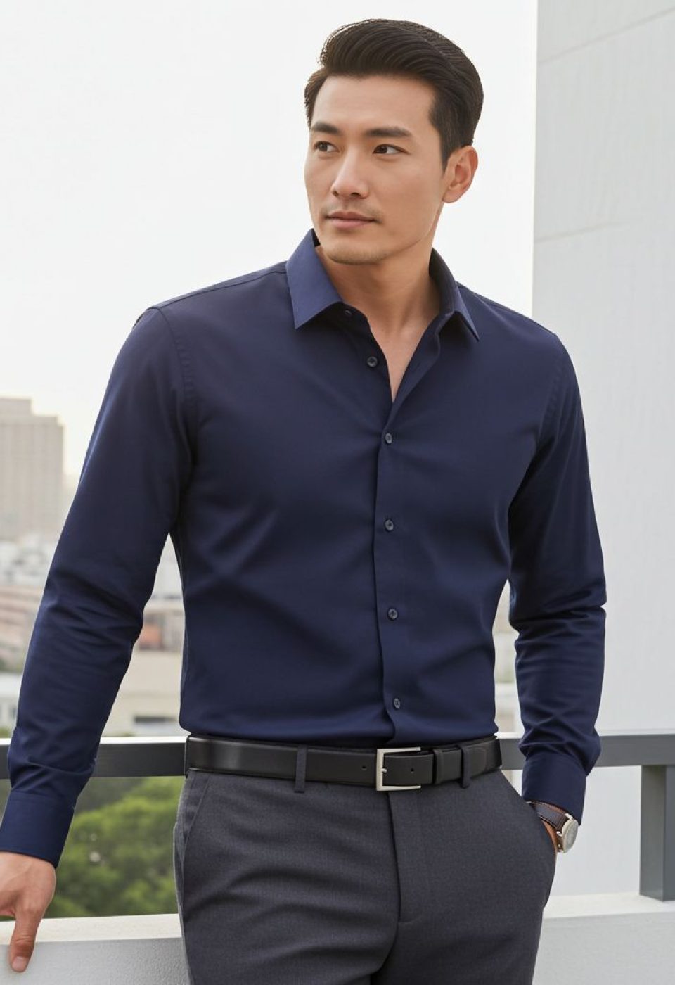 Slim Fit Uzun Kol Düz Renk Oxford Erkek Gömlek 3GMK321171017 - Giovanni Fratelli