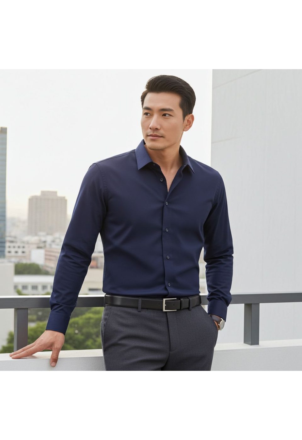 Slim Fit Uzun Kol Düz Renk Oxford Erkek Gömlek 3GMK321171017 - Giovanni Fratelli