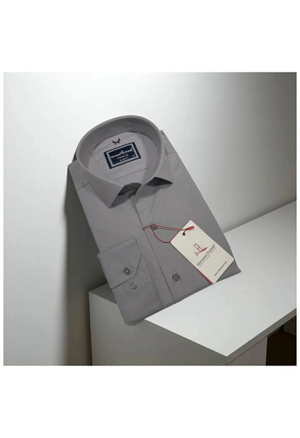 Slim Fit Uzun Kol Düz Renk Oxford Erkek Gömlek 3GMK321171024 - Giovanni Fratelli