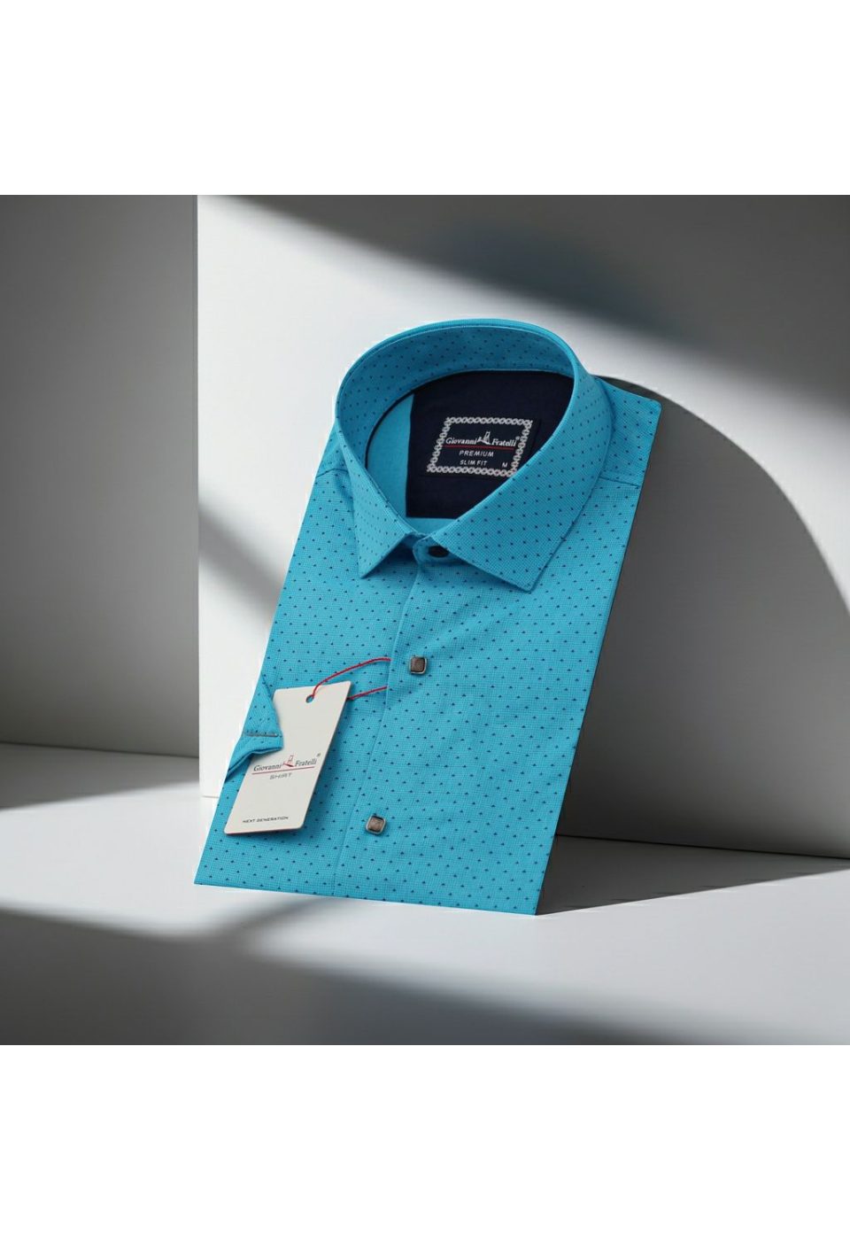 1177 CR K 007 Slim Fit Kısa Kol Desenli Erkek Gömlek 3GMK311177007 - Giovanni Fratelli