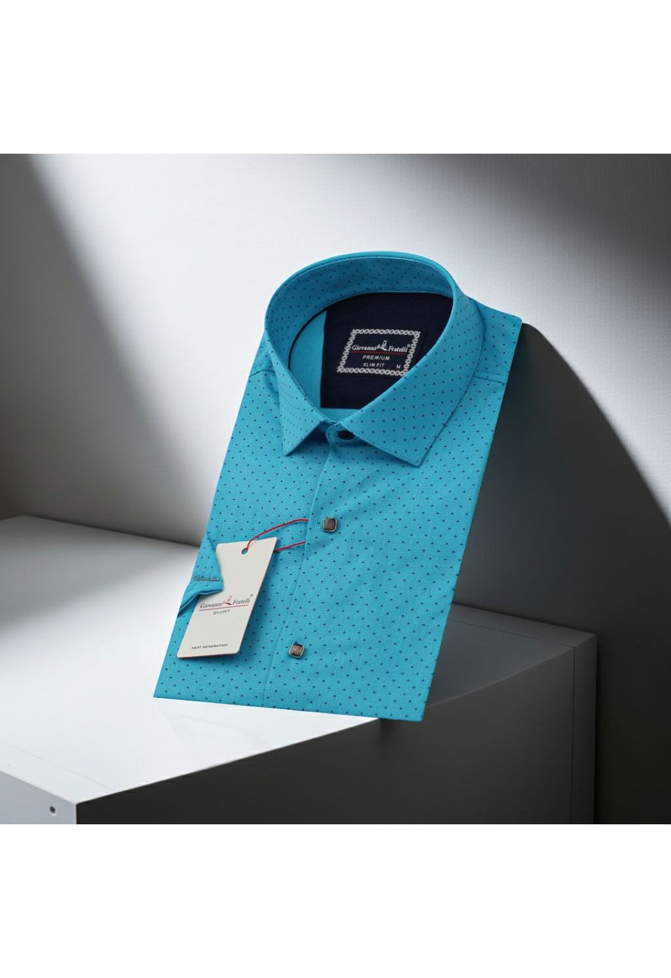 1177 CR K 007 Slim Fit Kısa Kol Desenli Erkek Gömlek 3GMK311177007 - Giovanni Fratelli