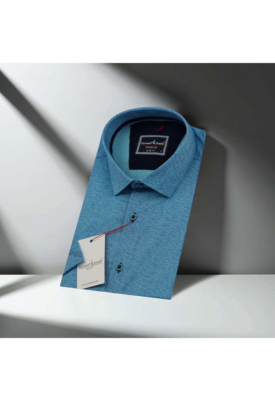 Slim Fit Kısa Kol Desenli Erkek Gömlek 3GMK311178005 - Giovanni Fratelli