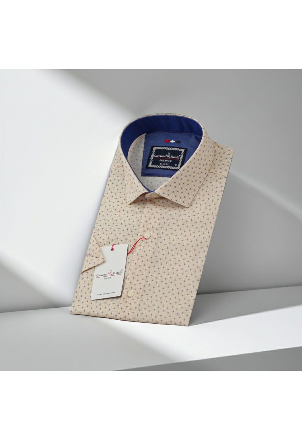 Slim Fit Kısa Kol Desenli Erkek Gömlek 3GMK311186002 - Giovanni Fratelli