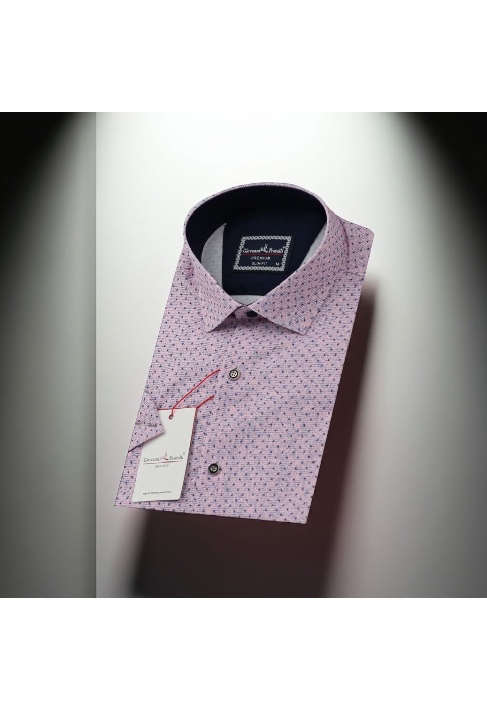 1190 CR K 004 Slim Fit Kısa Kol Desenli Erkek Gömlek 3GMK311190004 - Giovanni Fratelli