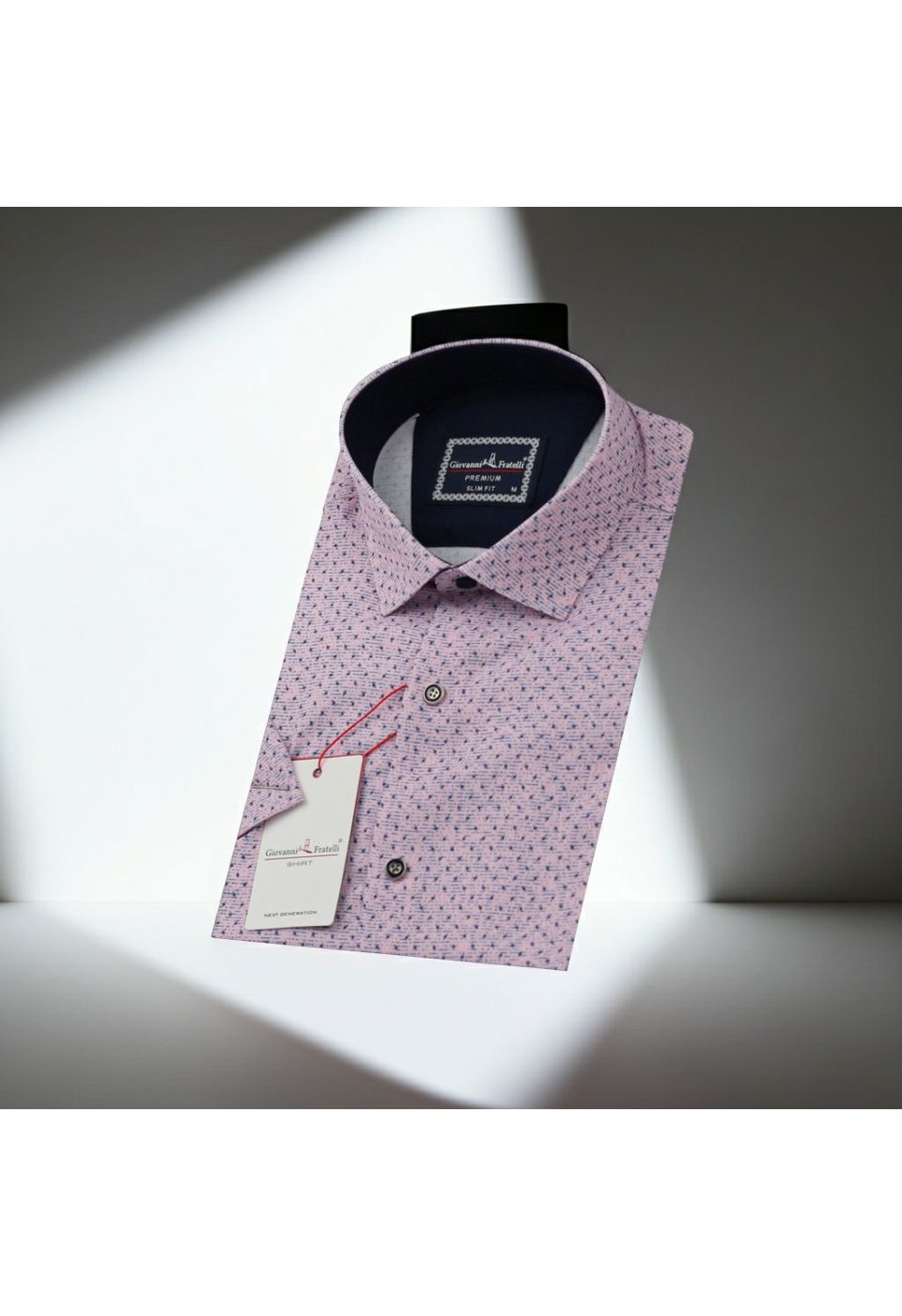 1190 CR K 004 Slim Fit Kısa Kol Desenli Erkek Gömlek 3GMK311190004 - Giovanni Fratelli