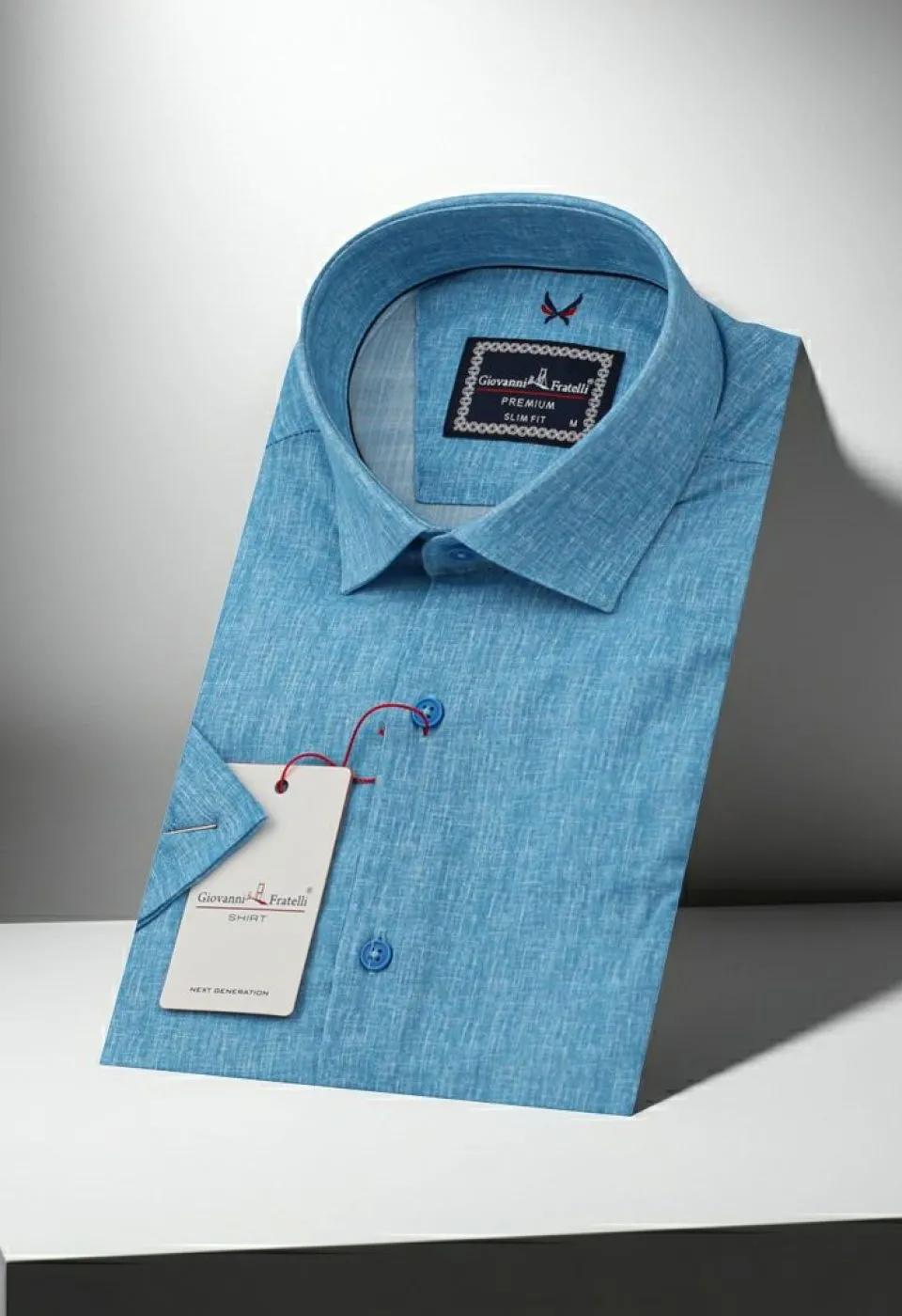 Slim Fit Kısa Kol Desenli Erkek Gömlek 3GMK311195002