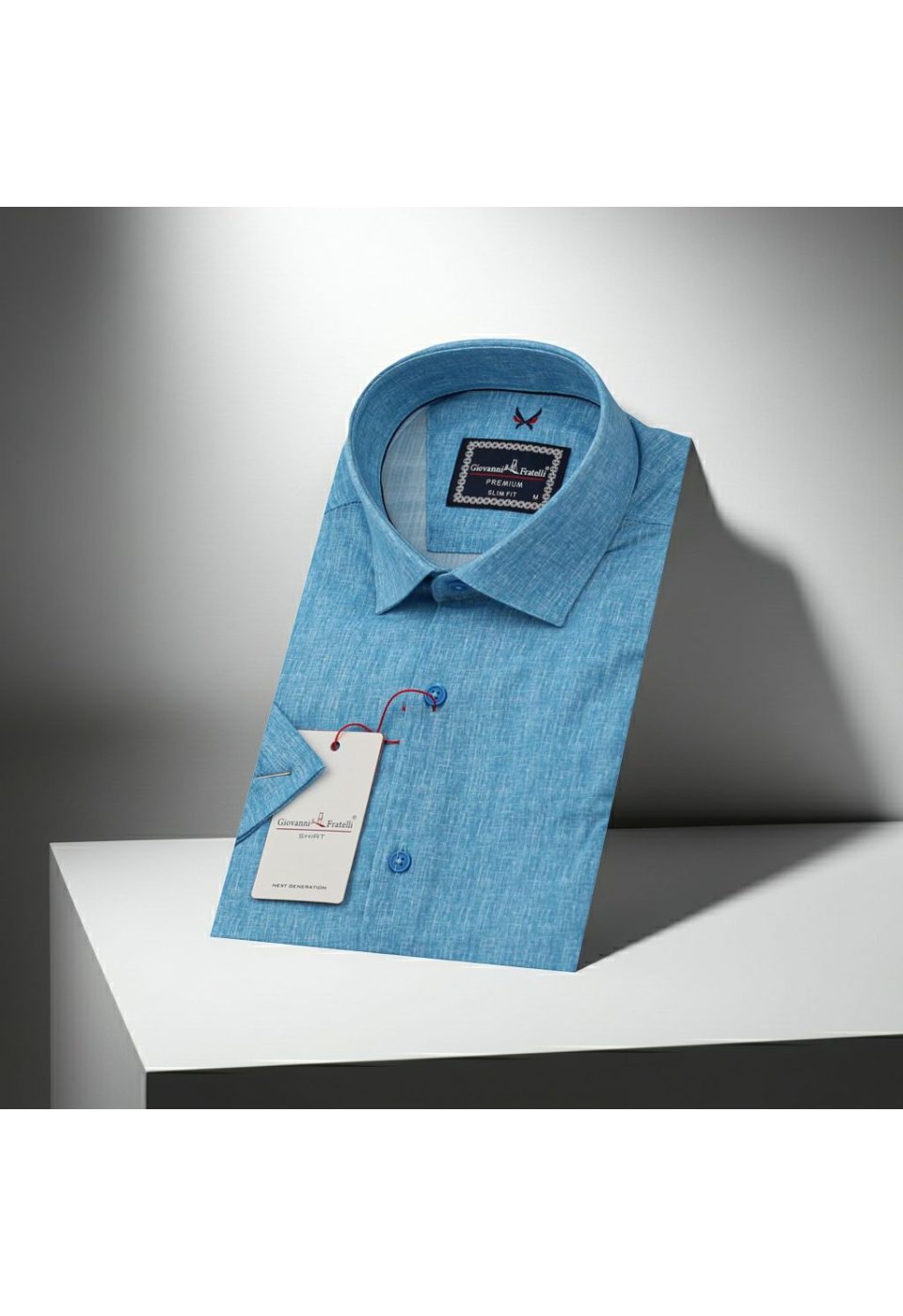 Slim Fit Kısa Kol Desenli Erkek Gömlek 3GMK311195002 - Giovanni Fratelli
