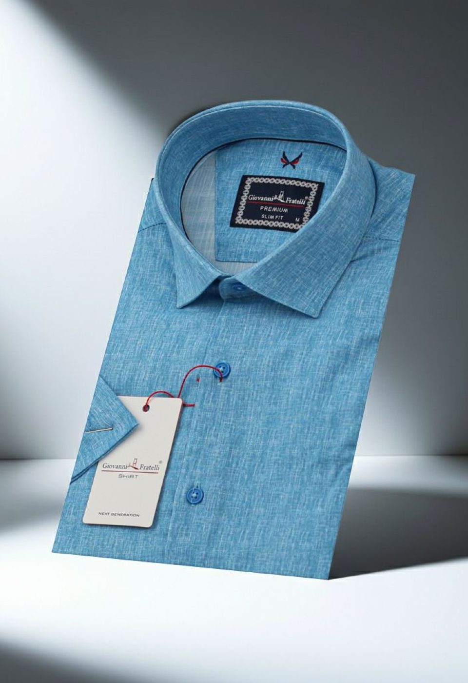 Slim Fit Kısa Kol Desenli Erkek Gömlek 3GMK311195002
