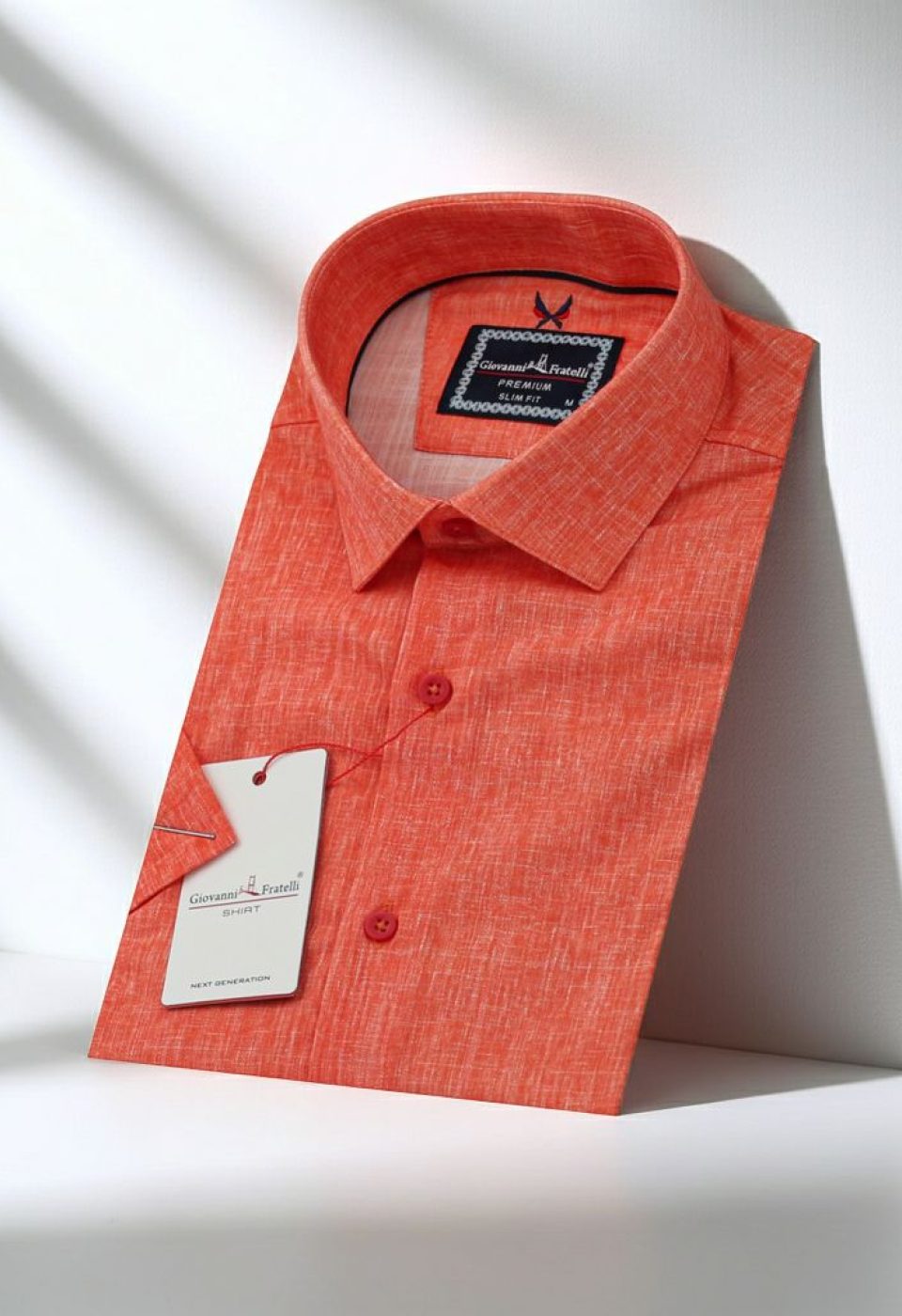 Slim Fit Kısa Kol Desenli Erkek Gömlek 3GMK311195004