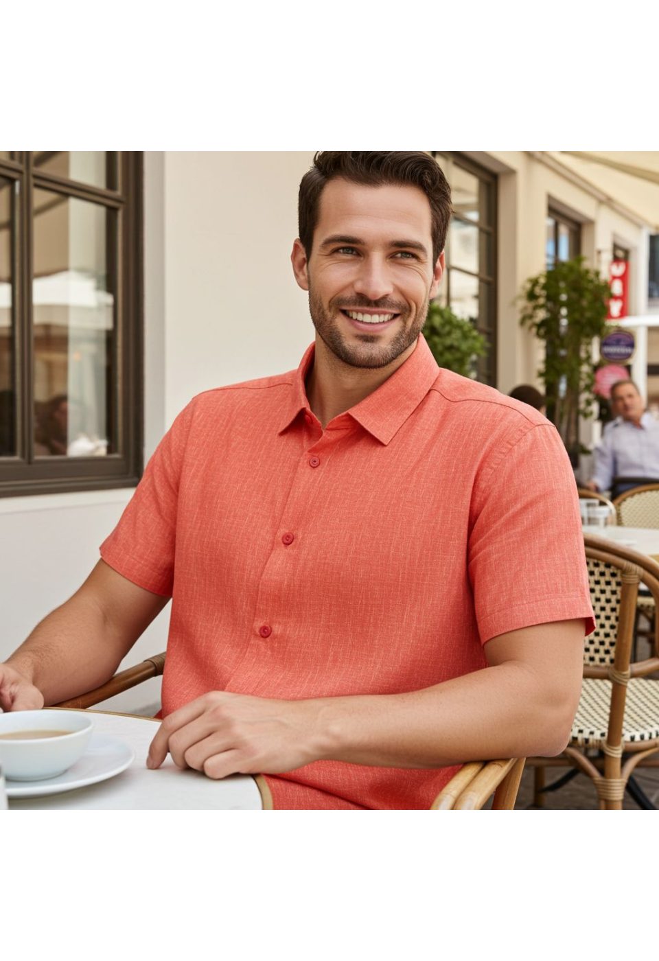 Slim Fit Kısa Kol Desenli Erkek Gömlek 3GMK311195004 - Giovanni Fratelli