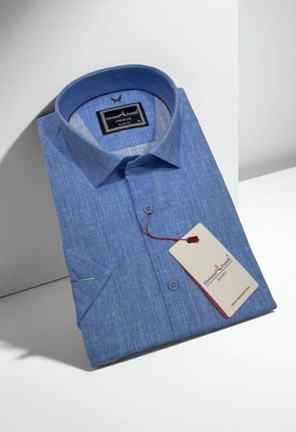 Slim Fit Kısa Kol Desenli Erkek Gömlek 3GMK311195008 - Giovanni Fratelli