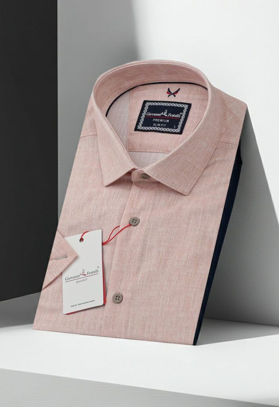 Slim Fit Kısa Kol Desenli Erkek Gömlek 3GMK311195011