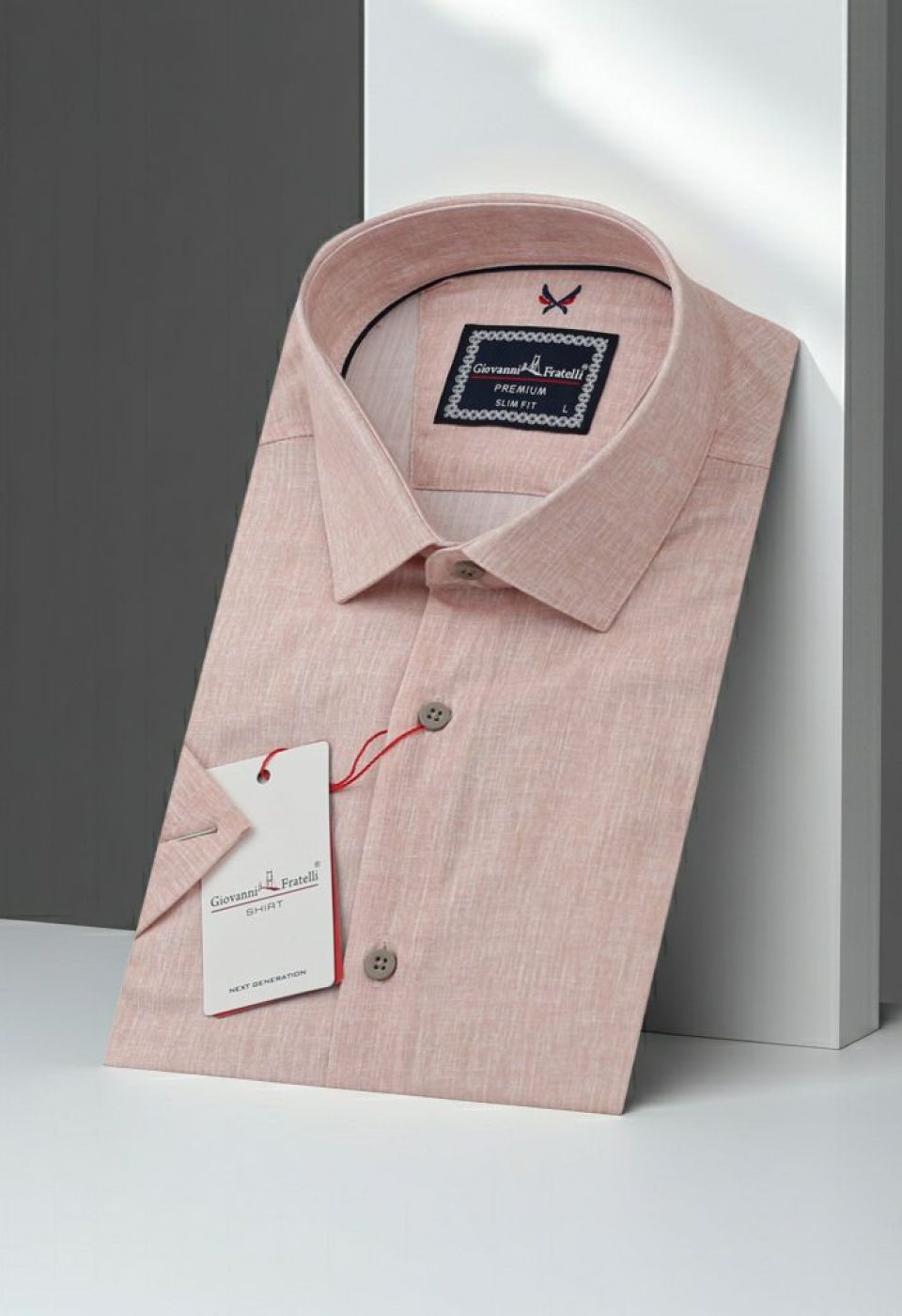 Slim Fit Kısa Kol Desenli Erkek Gömlek 3GMK311195011